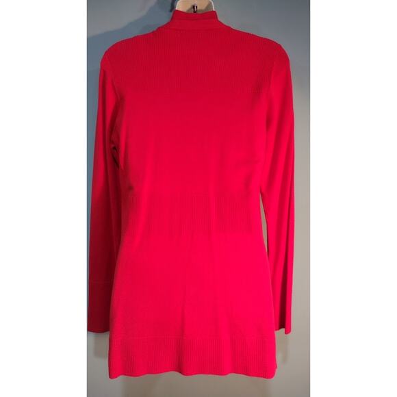 Cache 2-Piece Sweater Set, Cardigan and Turtleneck Tank, Dark Orange, Size S - Picture 2 of 11